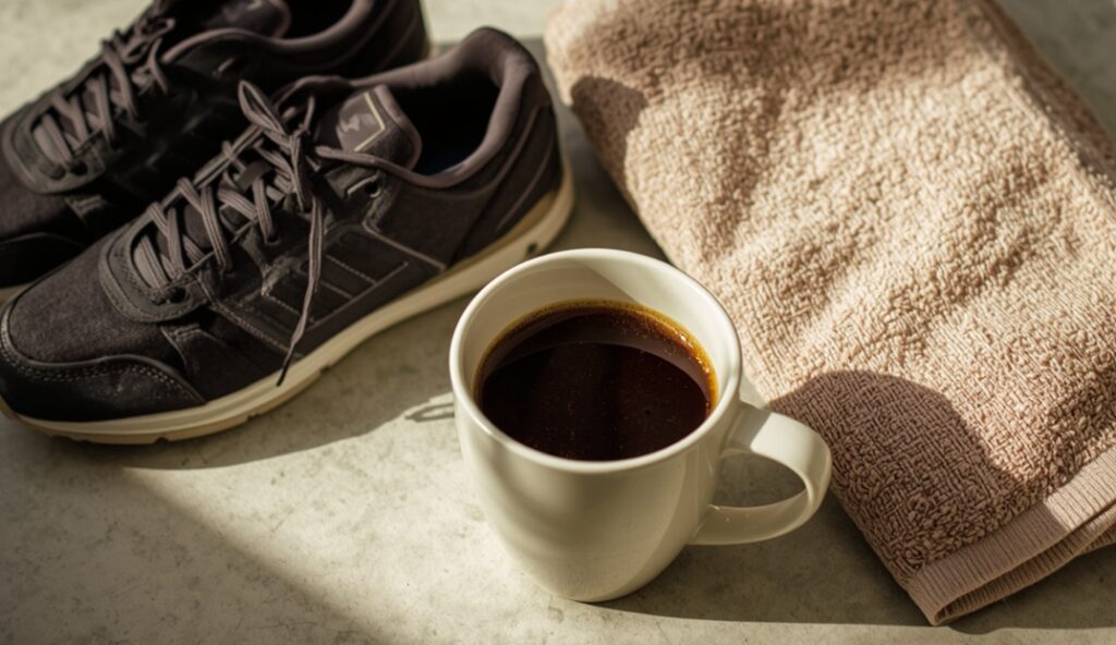 Una taza de café antes del entrenamiento