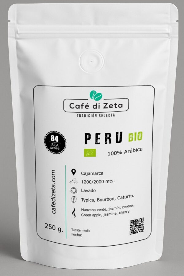 Bolsa de café de Perú de cultivo bio