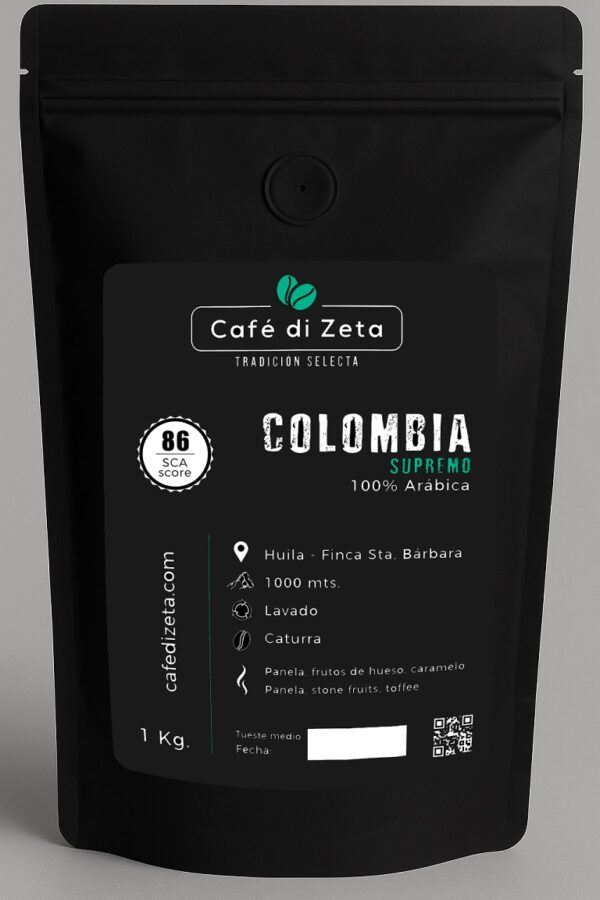 Bolsa de café de origen Colombia Supremo