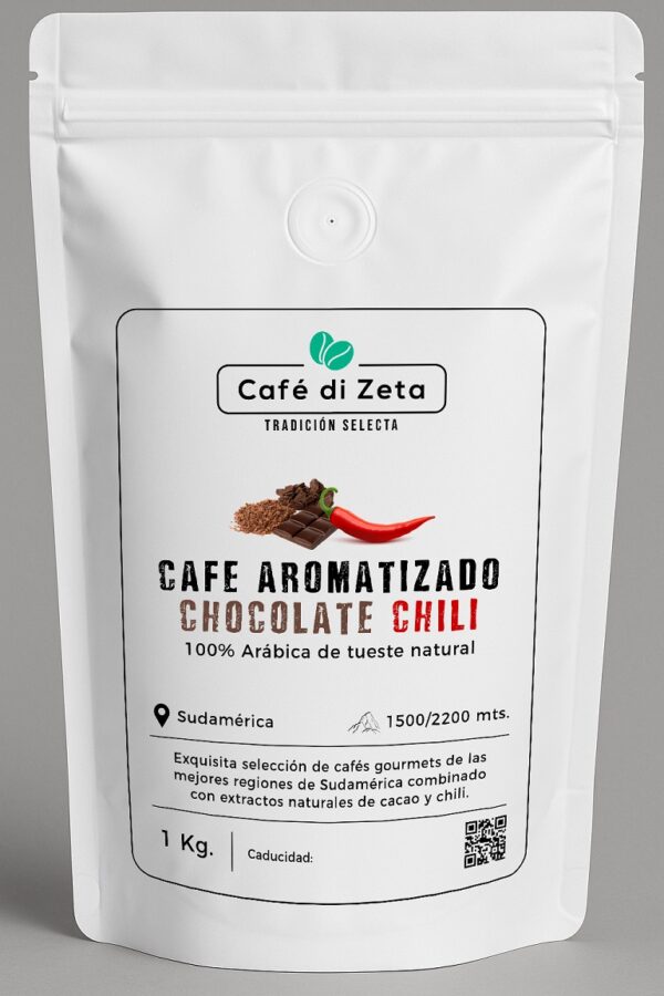 Café aromatizado chocolate y chili