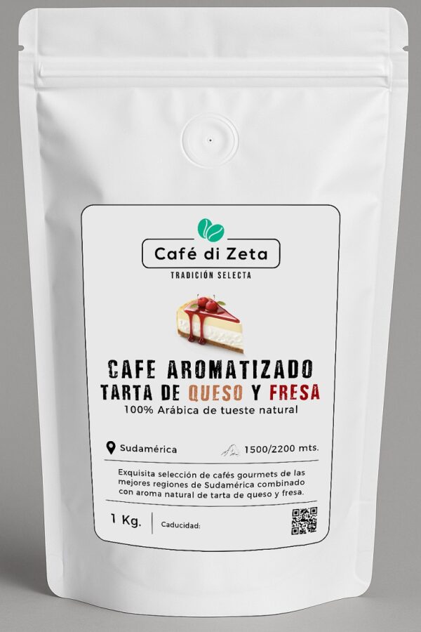 Bolsa café aromatizado tarde de queso y fresa
