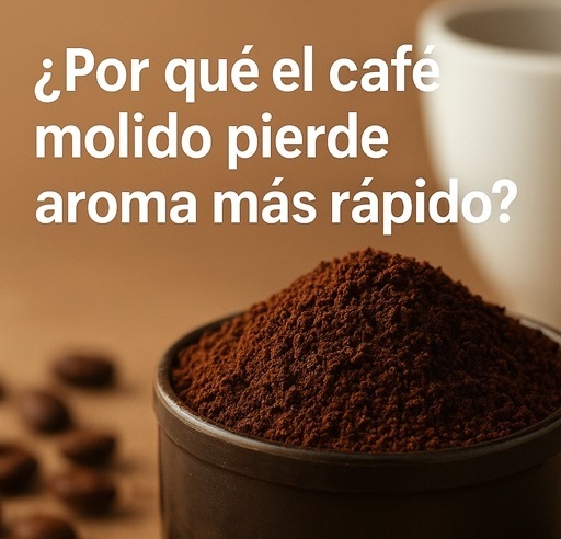 ¿Por qué el café molido pierde aroma más rápido?