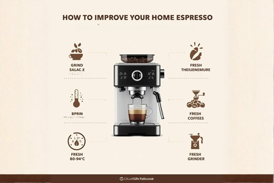 Infografía como mejorar café en casa