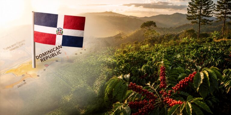 imagen representativa del cultivo de cafe en la Republica Dominicana